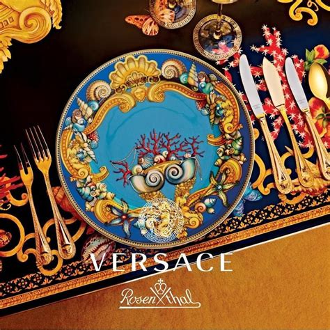 versace tresor de la mer place setting|Versace, Porcelain dinnerware 'Les Trésors de la Mer', Rosenthal .